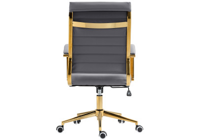 Fauteuil de bureau Havana, similicuir gris