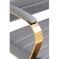 Silla de oficina Havanna en polipiel Gris