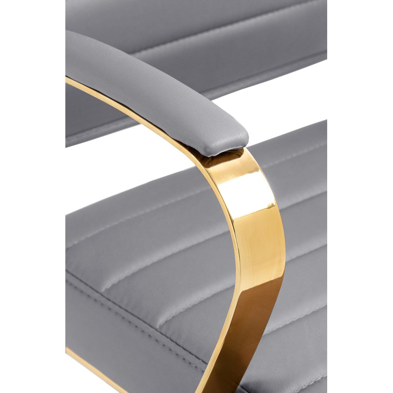 Sedia da ufficio in similpelle Havanna grigio