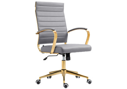 Silla de oficina Havanna en polipiel Gris