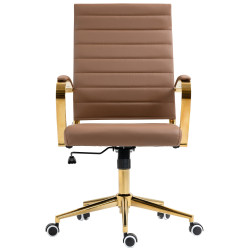 Fauteuil de bureau Havana, similicuir marron clair