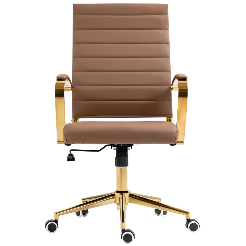 Fauteuil de bureau Havana, similicuir marron clair