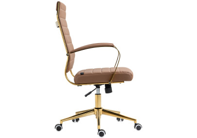 Silla de oficina Havanna en polipiel Marrón claro