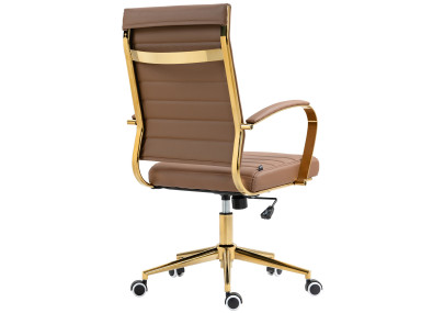 Fauteuil de bureau Havana, similicuir marron clair