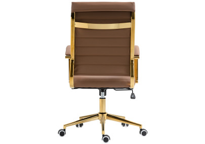 Fauteuil de bureau Havana, similicuir marron clair