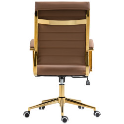 Fauteuil de bureau Havana, similicuir marron clair