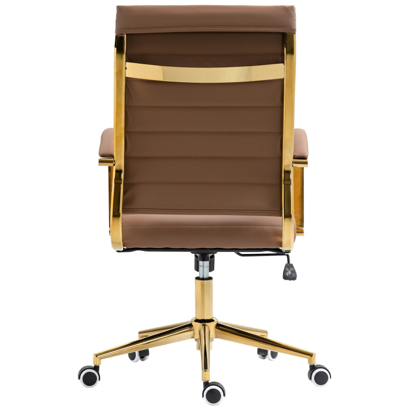 Fauteuil de bureau Havana, similicuir marron clair