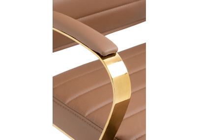 Silla de oficina Havanna en polipiel Marrón claro