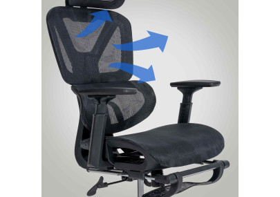 Silla de oficina Grover Negro