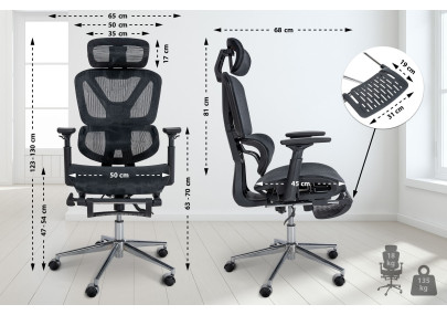 Silla de oficina Grover Negro