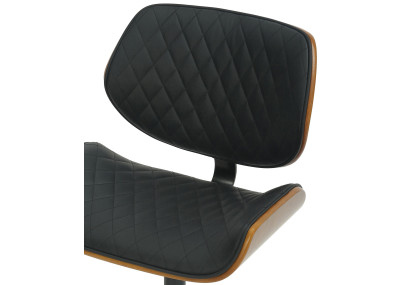 Silla de oficina Harvest en piel sintética Nogal/negro