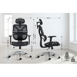 Chaise de bureau Deshler, noire