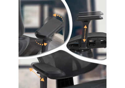 Chaise de bureau Deshler, noire