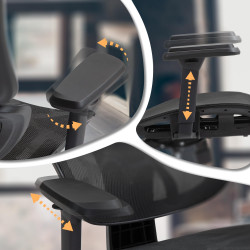 Silla de oficina Deshler Negro