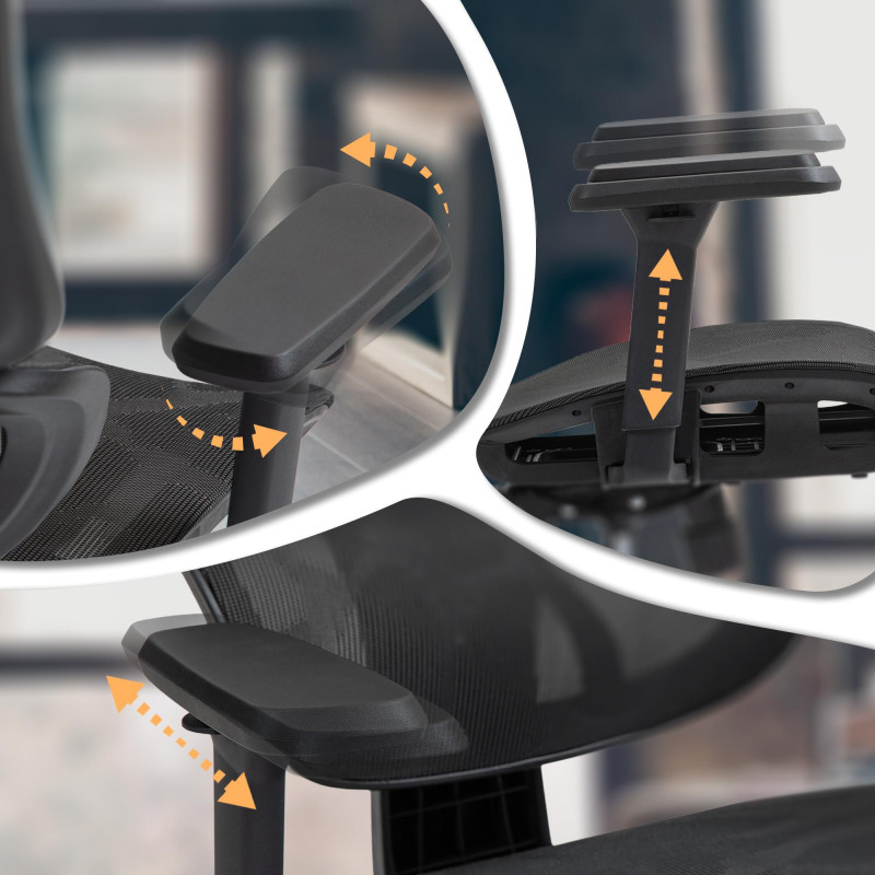 Silla de oficina Deshler Negro