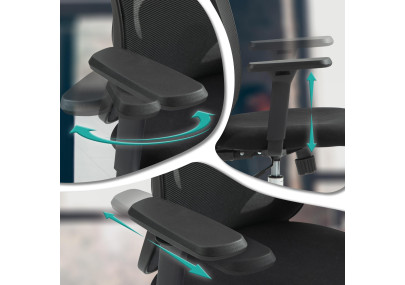 Chaise de bureau Bryden, noire