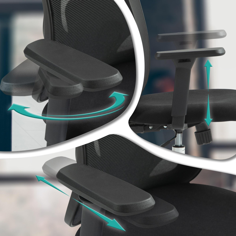 Chaise de bureau Bryden, noire