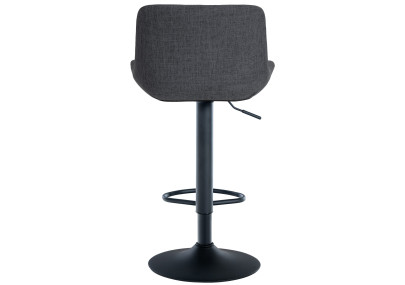 Tabouret de bar Tover, tissu noir