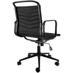 Chaise de bureau Bakers, similicuir, noire