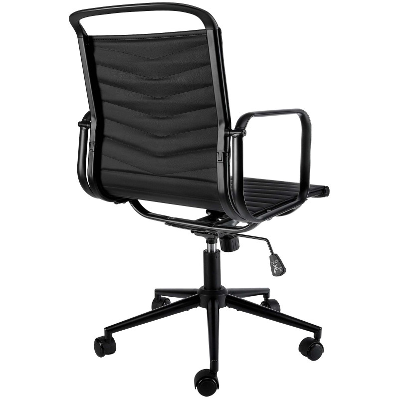 Chaise de bureau Bakers, similicuir, noire