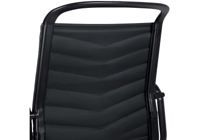 Chaise de bureau Bakers, similicuir, noire