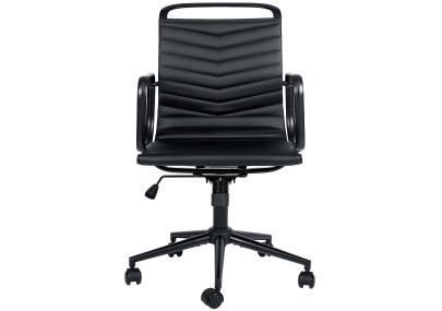 Chaise de bureau Bakers, similicuir, noire