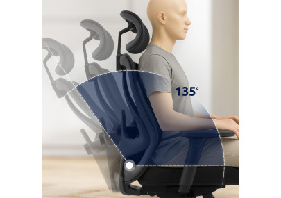 Chaise de bureau Elisha, noire