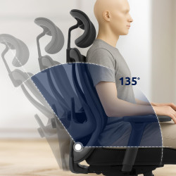 Chaise de bureau Elisha, noire