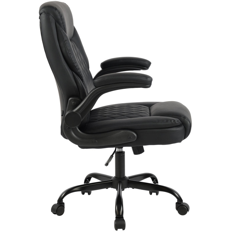Chaise de bureau Medfield, similicuir, noire