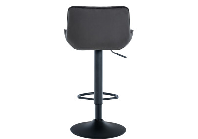 Sgabello da bar Minosa nero,Velluto