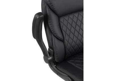 Chaise de bureau Medfield, similicuir, noire