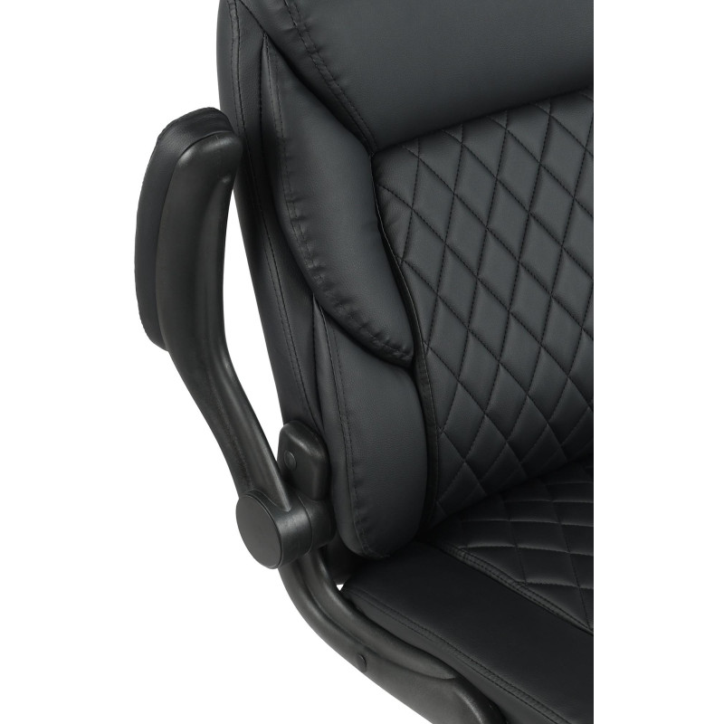 Chaise de bureau Medfield, similicuir, noire