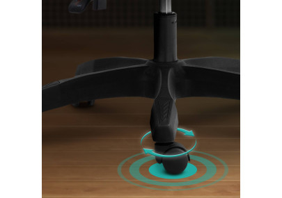 Chaise de bureau Miltona, tissu gris/noir