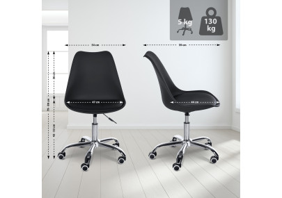 Tabouret de travail noir Laflin