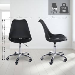 Tabouret de travail noir Laflin