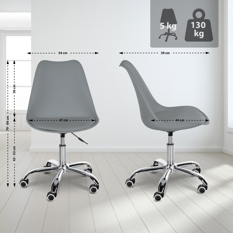 Tabouret de travail gris Laflin