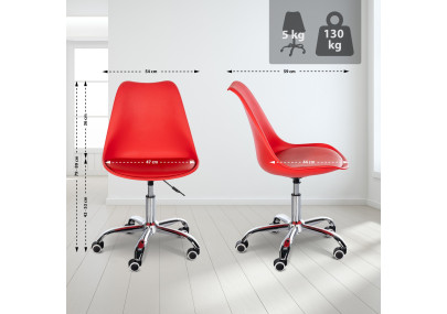 Tabouret de travail rouge Laflin