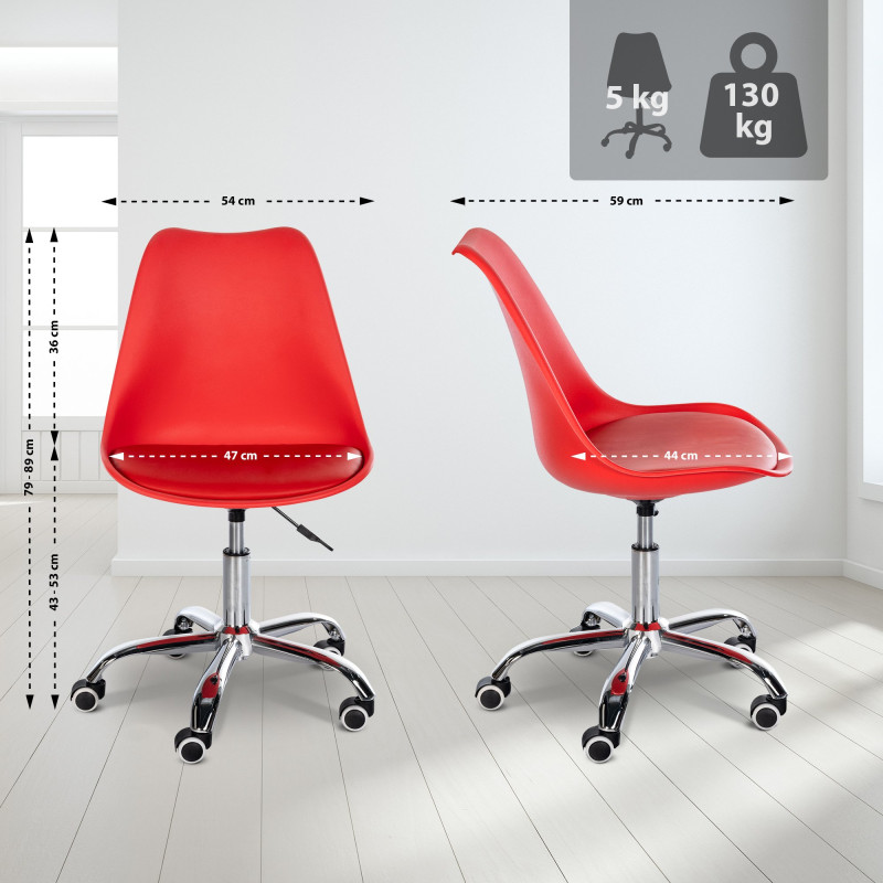 Tabouret de travail rouge Laflin