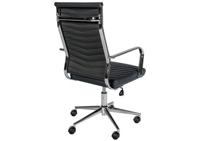 Chaise de bureau Canby, similicuir, noire