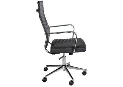 Chaise de bureau Canby, similicuir, noire