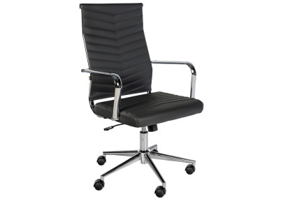 Chaise de bureau Canby, similicuir, noire