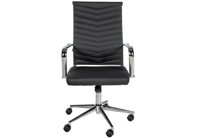 Chaise de bureau Canby, similicuir, noire