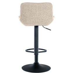 Tabouret de bar en tissu Minosa taupe