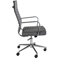 Chaise de bureau Canby, similicuir gris