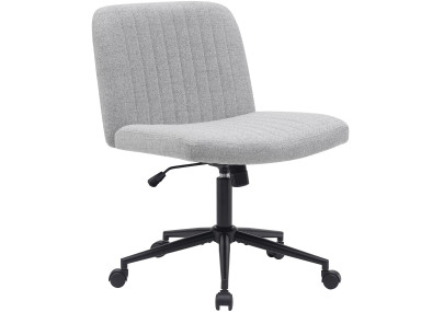 Chaise de bureau Kingman, tissu gris clair