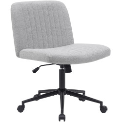 Chaise de bureau Kingman, tissu gris clair