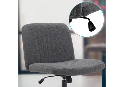 Chaise de bureau Kingman, tissu gris foncé