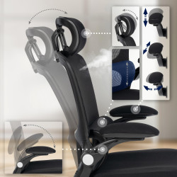 Chaise de bureau Newberg, noire