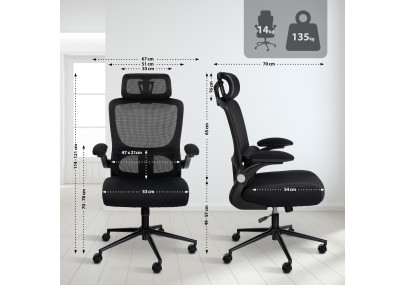 Chaise de bureau Newberg, noire