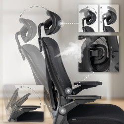 Chaise de bureau Roseburg, noire